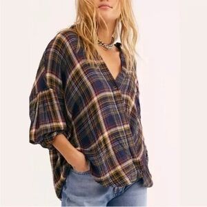 We the Free Hidden Valley Studded Plaid Shirt